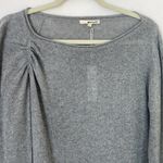 LA Made  gray cotton shirred shoulder sweater large NWT Photo 1