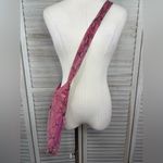 Women's Vegan Leather Satchel Purse Y2K Raspberry Pink Snakeprint Pattern Photo 1