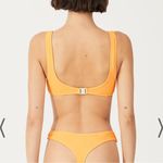 Zulu And Zephyr Signature Crop Bralette Bikini Top Ribbed Orange Size 2 New Photo 2