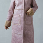 Urban Outfitters Pink Leather Coat Photo 0