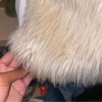 2000s vintage style indie sleaze cream faux fur vest Tan Size M Photo 8