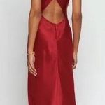 Reformation Cassette high neck cowl silk red dress sangre red NWT Size 6 formal Photo 1
