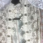 Umgee USA Boho Kimono Cardigan S/M Crochet Lace Trim Open Front Boho Cottagecore Photo 4