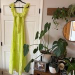 Alice + Olivia Jules Tie-Back Paneled Maxi Dress Size 4 Eyelet Neon Lace Spring Photo 9
