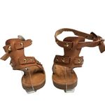 Saks 5th AVe Vintage Havana Cherie Embroidered Sandals Womens size 8 Aztec Boho‎ Orange Photo 7