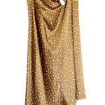 Vince NWT Polka Dot Draped Charmeuse Skirt (Plus Size) 1X, HONEY Photo 8