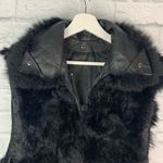 Genuine New Zealand Opossom Fur & Leather Vest S Photo 2