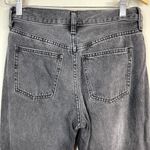 Free People We The  Jeans 26 Black Cropped Blossom Rigid Distressed Button‎ Fly Photo 6
