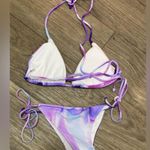 White Fox Boutique Vibrant Purple and Pink Ombré Bikini Set Size Small Photo 1