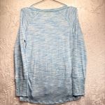 Champion  Elite Hi Lo Hem Blue and White Long Raglan Sleeve Performance Sweater Photo 2