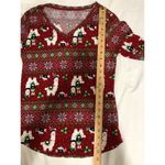 No Boundaries Christmas Llamas Knit Top Juniors Size L Long Sleeve Soft Stretchy Holiday Photo 5