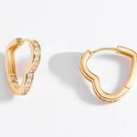 Nice & Bella!! Gold Hoop Earrings with Crystals. Waterproof Earrings Photo 0