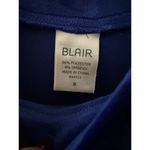 Blair  Royal Blue Mock Neck Long Sleeve Velour Sweater Shirt Top Small Photo 5