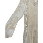 Sundance  Boho Floral Embroidered Cream Sheath Midi Dress Size XS‎ Photo 2