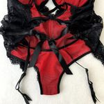 Yandy Red Lace Demi Bra Open Back Bodysuit Lingerie Photo 6