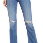 Women MOTHER Superior High Waisted Rider Skimp Jeans Wash Playing With Scissors Blue Size 28 Photo 0