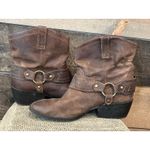 Mossimo Denim Brown Women's 8 Mossimo Supply Leather Ankle Boots Mossimo Boots Chunky 90s Photo 5