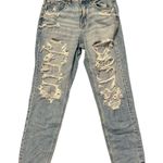 American Eagle Outfitters Ripped Mom Jeans Blue 6 regular Photo 0