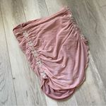 Draped Tie Skirt floral applique mini womens Pink (one size) swim festival boho Size undefined Photo 3
