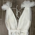 Aakaa White Tulle Jumpsuit Photo 7