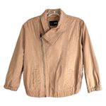 Hurley Medium Jean Jacket Brown Denim Side Zip Cotton Pockets Embroidered 931 Photo 0