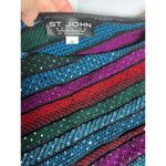 St. John  Evening‎ Sequin Stretch Knit Asymmetrical Top Size 8 Cocktail Party Photo 6