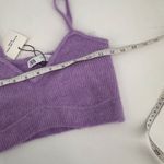 ZARA NWT Women's Alpaca Wool Blend V-Neck Bralette Crop Top Purple Size Medium Photo 6