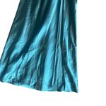 Birdy Grey Mia Shiny Satin Dress Gown Sea Glass High Slit Small Women's NWT Photo 3