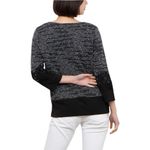 Karl Lagerfeld  Floral Embroidered Tweed Black White 3/4 Sleeve Blouse Size S Photo 7