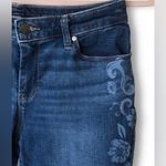 Chico's Perfect Stretch Girlfriend Slim Leg Ankle Jeans Size US 4 Floral Print Photo 4
