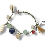 Free People Shell Bohemian Beach Summer Collected Anklet in Sage Green NWT Boho Photo 3