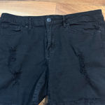 Angel Kiss  Black Distressed Jean Shorts Photo 0