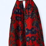 Collective Concepts Orange and Blue Floral Sleeveless top  M Photo 0