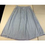 A New Day A New Day Blue Striped Button Front A-Line Midi Skirt - Size S Photo 1