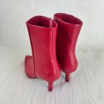 Qupid New Women's Portia Faux Leather Ankle Boots Bootie Shoes Size 6 Red Photo 6
