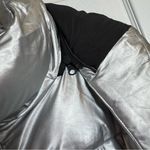 NOIZE Nikita Silver Metallic Puffer Jacket Vegan Hooded Size L NWT Canadian Size L Photo 3