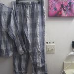 Victoria's Secret  buffalo plaid pj pajamas sleepwear set in blue size large. Photo 13