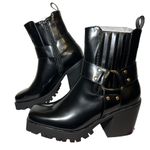 Shoe Dazzle Enslee‎ Chelsea Black Biker Boots #9 Photo 4