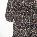 Madewell New  Black 100% Silk Fiesta Paisley Ruffle Dress Size 00 Photo 3