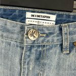 One Teaspoon One x  Denim Distressed Patch Work Straight Leg Blue Jeans Size 26 Photo 1