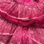 Let Me Be Sleeveless Sheer Tiered Midi Dress Size Medium NWT Red Photo 4