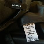 Venti 6 Faux leather Padded Shoulders black dress size L Photo 8