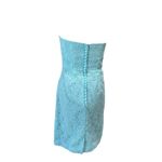 Kennedy Blue Strapless Sweetheart Neckline Lace Mini Dress Size 8 Coquette PROM Photo 2