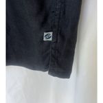 DRILL 100% Linen Button Down Shirt Black Short Sleeve XL Lightweight Lagenlook Photo 2
