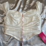 SheIn White Corset Crop Top Photo 7