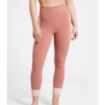 Athleta Elation Rib Trim 7/8 Tight Leggings Palermo Pink/Orchid Pink Women's XS Photo 2