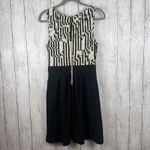 Anthropologie  Postmark‎ 9-H15 STCL Dress 6 Black White Pockets Pleated Cocktail Photo 6