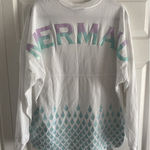 Spirit Jersey  Mermaid Shirt Womens Medium Oversized Relax Graphic Long Sleeve Photo 0