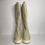 Free People Brooks Tall Leather Chunky Lug Sole Boot In Chalk Sz 6 Photo 3