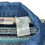 Faded Glory Vintage Y2K Half Denim Half Knit Fair Isle Jacket Blue Women’s 26W 28W 3X 4X Photo 5